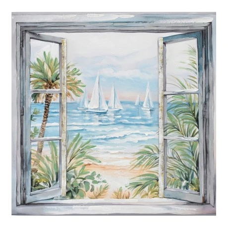 Πίνακας σε καμβά Deive 3D Inart 80x3x80εκ