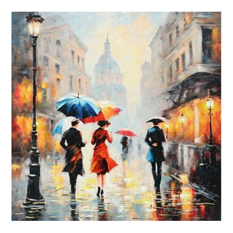 Πίνακας σε καμβά Nightdream I Inart 100x3x100εκ