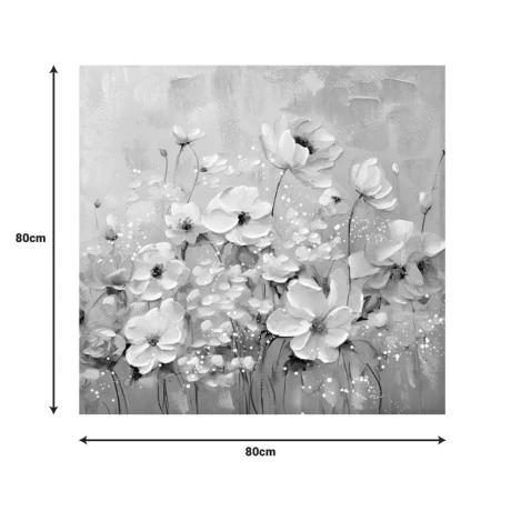 Πίνακας σε καμβά Rozy II Inart 80x3x80εκ