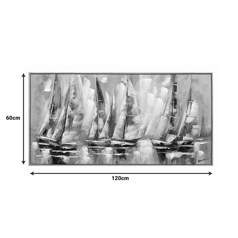 Πίνακας σε καμβά Yelkan Ι Inart με πλαίσιο 120x3.5x60εκ