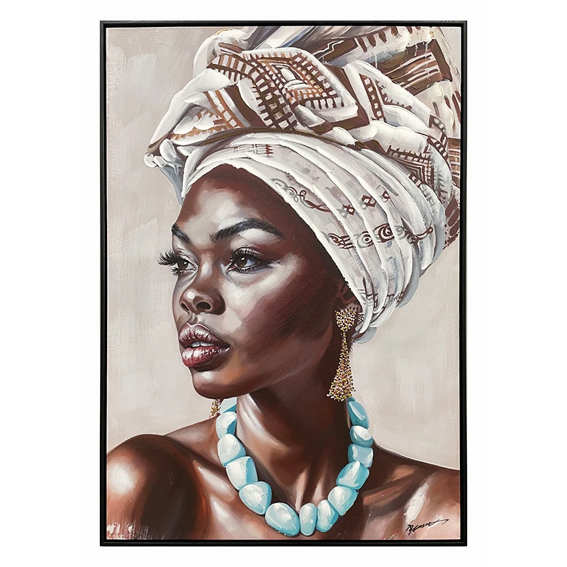 Painting on canvas Zaira Ι Inart with frame 70x3.5x100cm