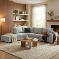 Multi-modal sofa Navaro pakoworld gray fabric 281x256x85cm