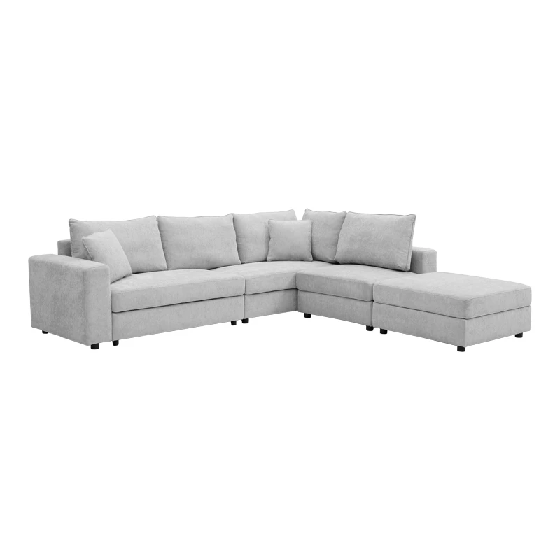 Multi-modal sofa Navaro pakoworld gray fabric 281x256x85cm
