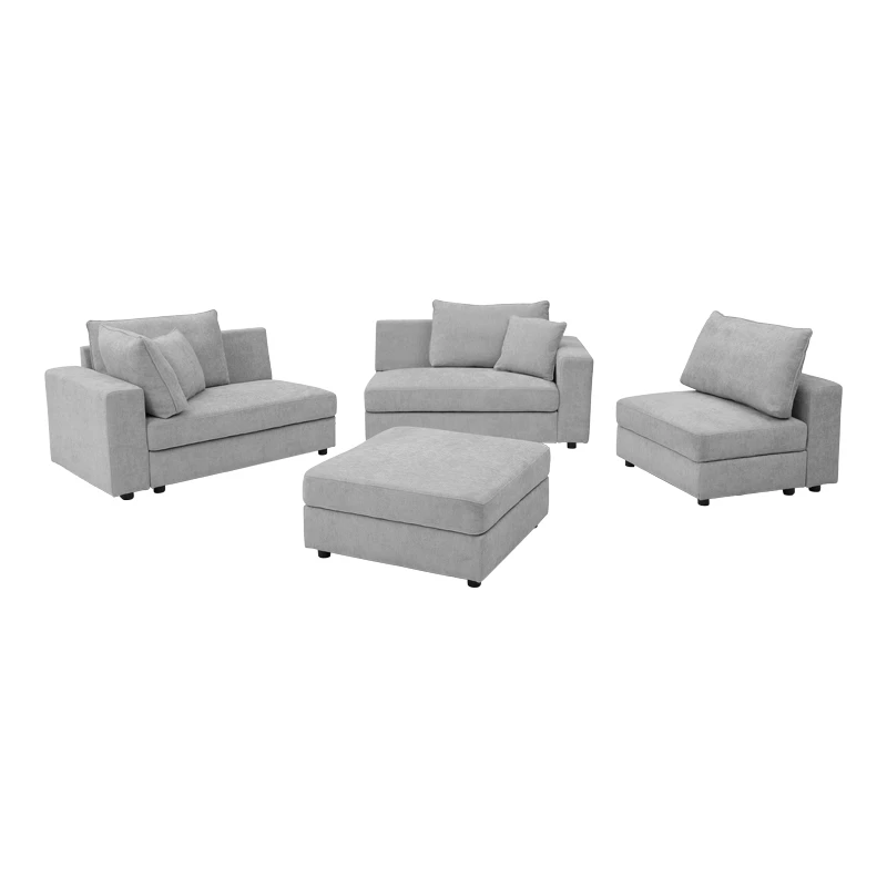 Multi-modal sofa Navaro pakoworld gray fabric 281x256x85cm