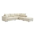Multi-modal sofa Navaro pakoworld beige fabric 281x256x85cm