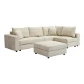 Multi-modal sofa Navaro pakoworld beige fabric 281x256x85cm
