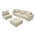 Multi-modal sofa Navaro pakoworld beige fabric 281x256x85cm
