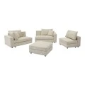 Multi-modal sofa Navaro pakoworld beige fabric 281x256x85cm