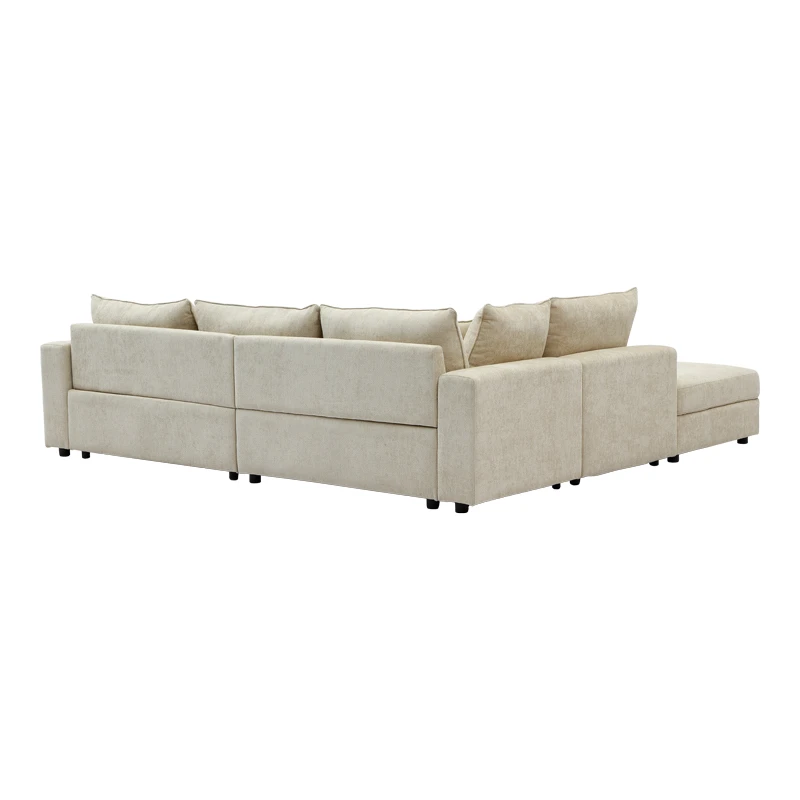 Multi-modal sofa Navaro pakoworld beige fabric 281x256x85cm