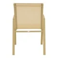 Azelie pakoworld stackable armchair, aluminum in cappuccino-textilene champagne 56x75x88cm