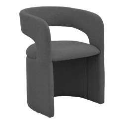 Cocon armchair pakoworld anthracite fabric 58x58x80cm Cocon armchair pakoworld anthracite fabric 58x58x80cm