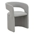 Cocon armchair pakoworld grey beige fabric 58x58x80cm