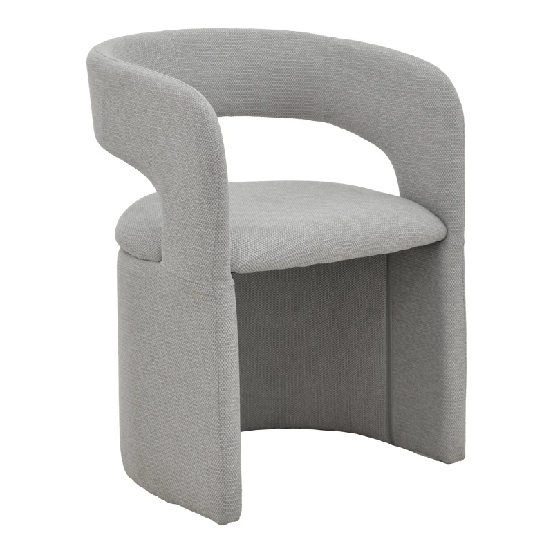 Cocon armchair pakoworld grey beige fabric 58x58x80cm