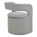 Cocon armchair pakoworld grey beige fabric 58x58x80cm