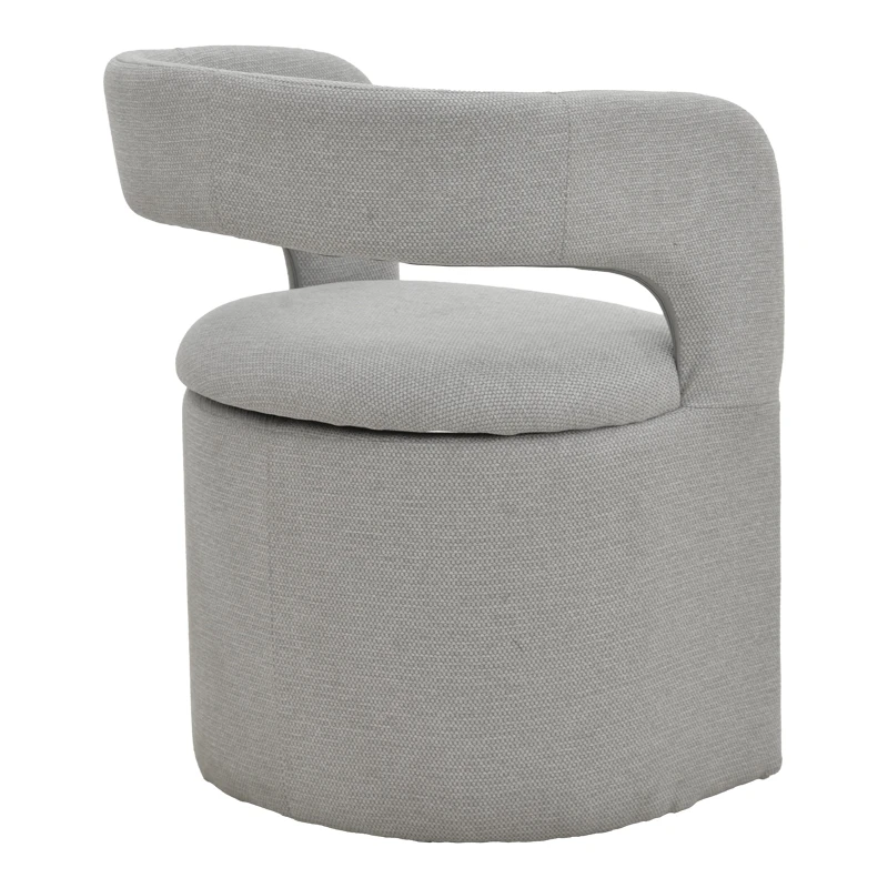 Cocon armchair pakoworld grey beige fabric 58x58x80cm