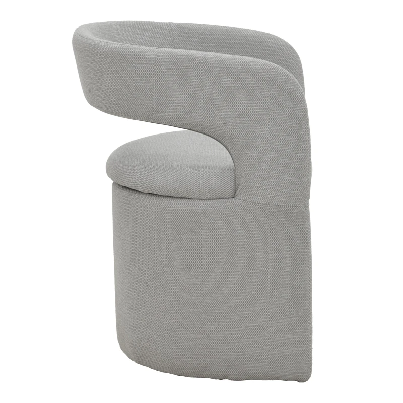 Cocon armchair pakoworld grey beige fabric 58x58x80cm