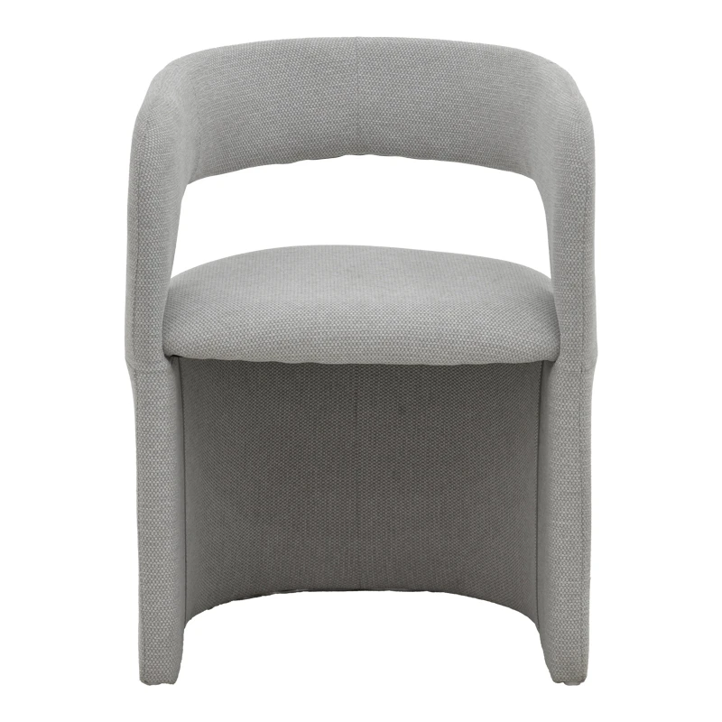 Cocon armchair pakoworld grey beige fabric 58x58x80cm