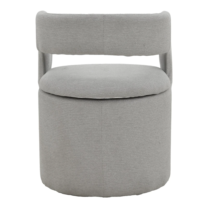 Cocon armchair pakoworld grey beige fabric 58x58x80cm
