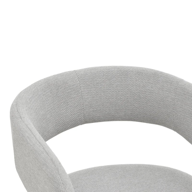 Cocon armchair pakoworld grey beige fabric 58x58x80cm