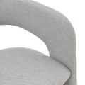 Cocon armchair pakoworld grey beige fabric 58x58x80cm