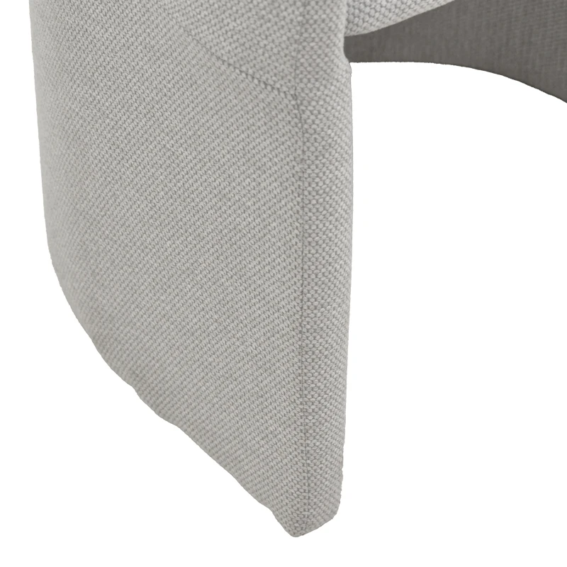 Cocon armchair pakoworld grey beige fabric 58x58x80cm