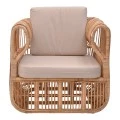 Fajole armchair pakoworld natural color rattan-beige cushion 86x86x66cm