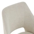 Initiate armchair pakoworld cream fabric-black metal leg 56x58x85cm