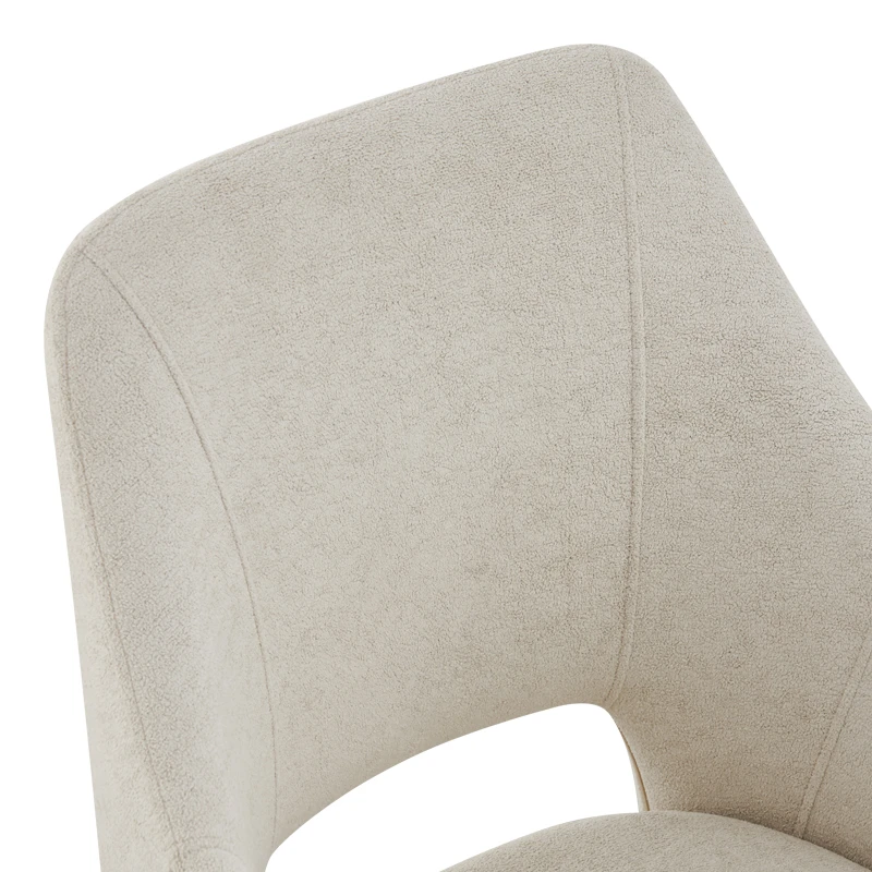 Initiate armchair pakoworld cream fabric-black metal leg 56x58x85cm