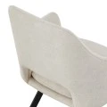 Initiate armchair pakoworld cream fabric-black metal leg 56x58x85cm