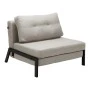 Fancy armchair-bed pakoworld beige-black fabric metal leg 95x98x70cm