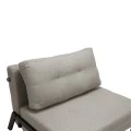 Fancy armchair-bed pakoworld beige-black fabric metal leg 95x98x70cm