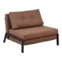 Fancy pakoworld armchair-bed with brown fabric and black leg 95x98x70cm
