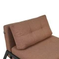 Fancy pakoworld armchair-bed with brown fabric and black leg 95x98x70cm