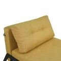 Fancy pakoworld armchair-bed with yellow fabric and black leg 95x98x70cm