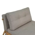Fancy pakoworld armchair-bed with beige fabric and natural leg 95x98x70cm