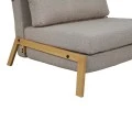 Fancy pakoworld armchair-bed with beige fabric and natural leg 95x98x70cm