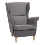 Armchair - bergère Malei pakoworld grey fabric-wooden legs 85x93x100cm