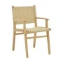 Armchair Julien pakoworld rubber wood and rope in natural shade 62x60x85cm