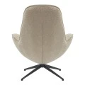 Armchair rotaitng Flago pakoworld boucle fabric in beige shade 85x88x103.5cm