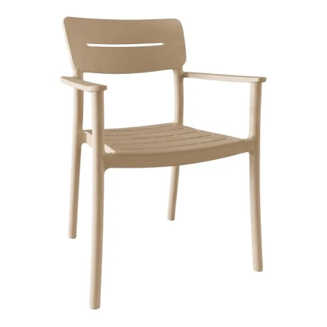 Πολυθρόνα Pilma pakoworld cappuccino PP 57x54x82εκ