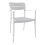 Πολυθρόνα Pilma pakoworld λευκό PP 57x54x82εκ