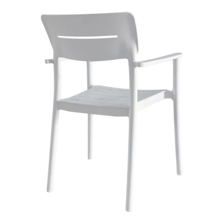 Πολυθρόνα Pilma pakoworld λευκό PP 57x54x82εκ