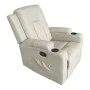 Πολυθρόνα relax με μηχανισμό massage Gessel pakoworld μπεζ ύφασμα 80x90x98εκ