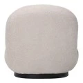 Armchair Rosalie pakoworld beige teddy fabric-black base 85x82x77cm