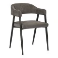 Armchair Sezan pakoworld fabric in anthracite color 56x55x78cm