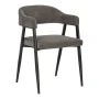 Armchair Sezan pakoworld fabric in anthracite color 51x54x76cm