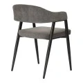 Armchair Sezan pakoworld fabric in anthracite color 56x55x78cm
