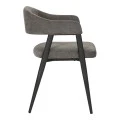 Armchair Sezan pakoworld fabric in anthracite color 56x55x78cm
