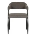 Armchair Sezan pakoworld fabric in anthracite color 56x55x78cm