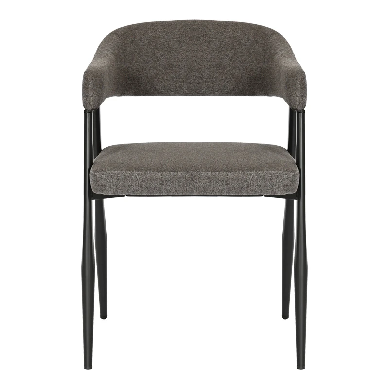 Armchair Sezan pakoworld fabric in anthracite color 56x55x78cm